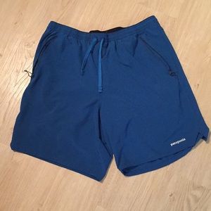 Patagonia Big Sur blue Nine Trails Shorts 8”